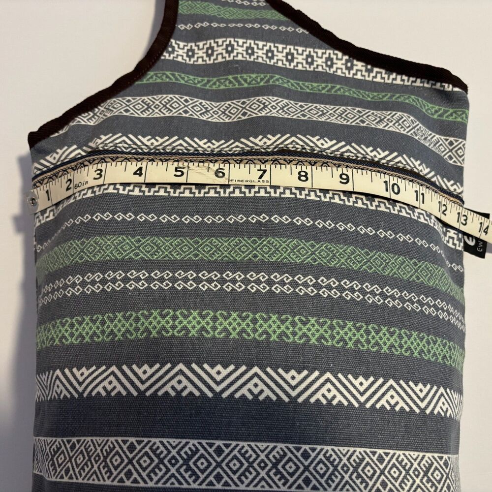 Ewedoos Gray Green Boho Pattern Yoga Mat Bag Carrier Strap Canvas Tote Boho - Picture 9 of 12